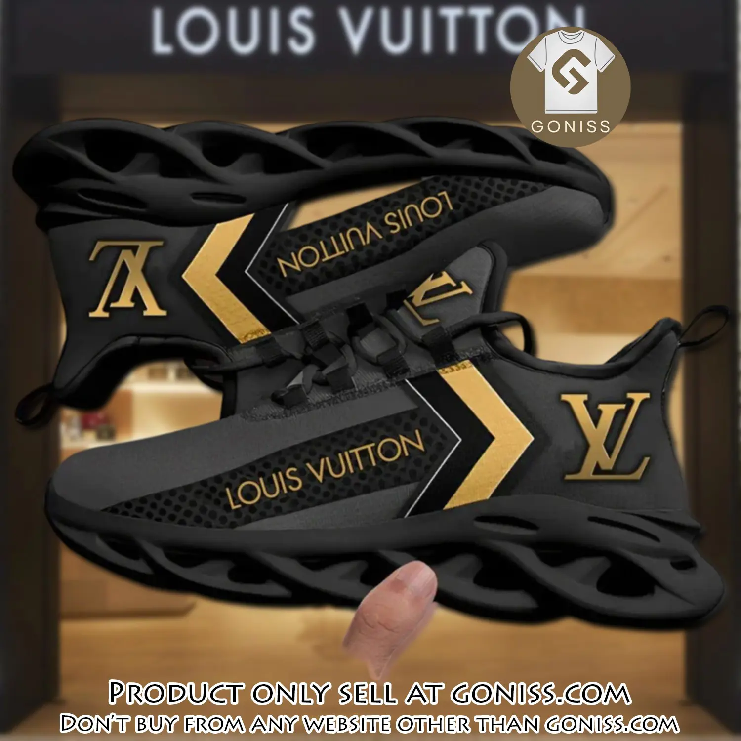 Louis vuitton yellow logo grey black max soul shoes luxury brand gifts for men women gn0124149